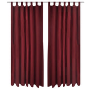 Gordijnen 140x175 cm 2 stuks wijnrood