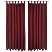 Gordijnen 140x245 cm 2 stuks wijnrood