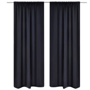 Gordijnen 135x245 cm zwart 2 stuks