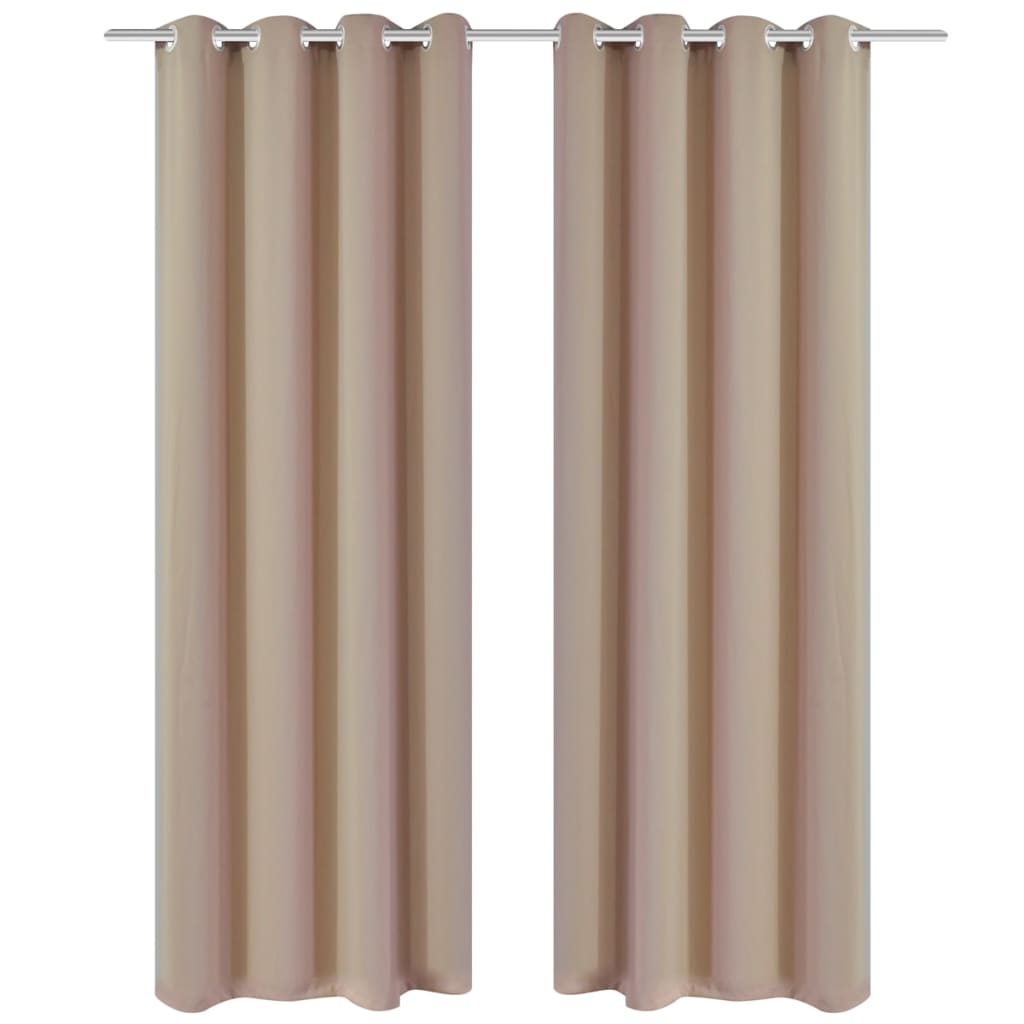 Gordijnen Met Metalen Ringen 135 X 45 Cm Stuks (Creme) 135 x 245 cm Crème