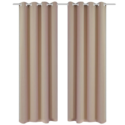 Gordijnen Met Metalen Ringen 135 X 45 Cm Stuks (Creme) 135 x 245 cm Crème