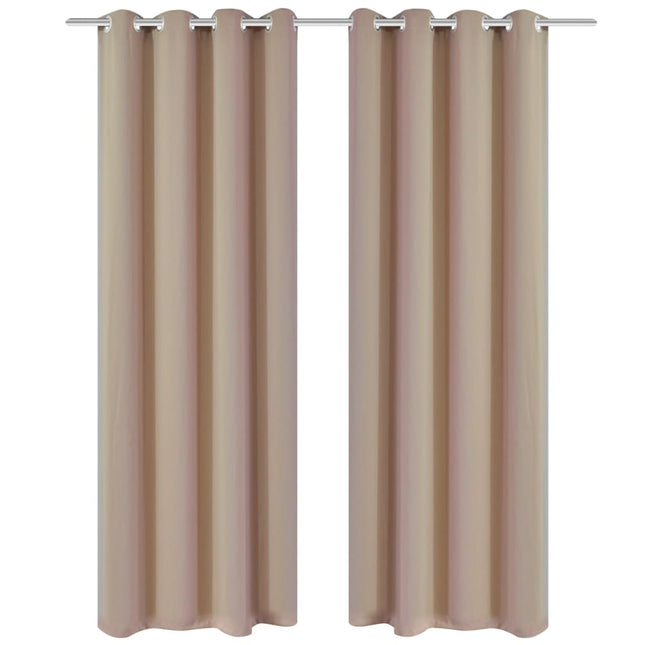 Gordijnen Met Metalen Ringen 135 X 45 Cm Stuks (Creme) 135 x 245 cm Crème