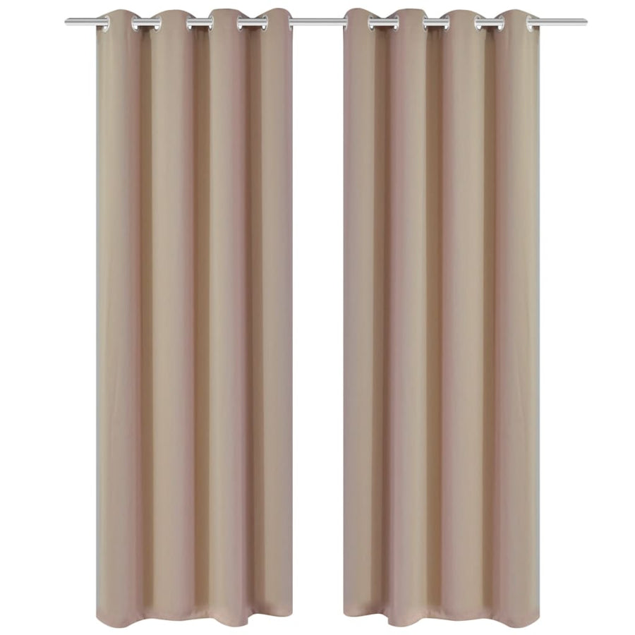 Gordijnen Met Metalen Ringen 135 X 45 Cm Stuks (Creme) 135 x 245 cm Crème