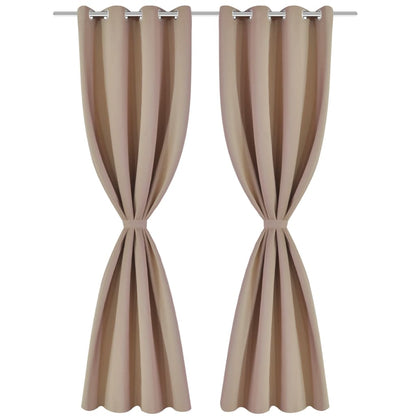 Gordijnen Met Metalen Ringen 135 X 45 Cm Stuks (Creme) 135 x 245 cm Crème
