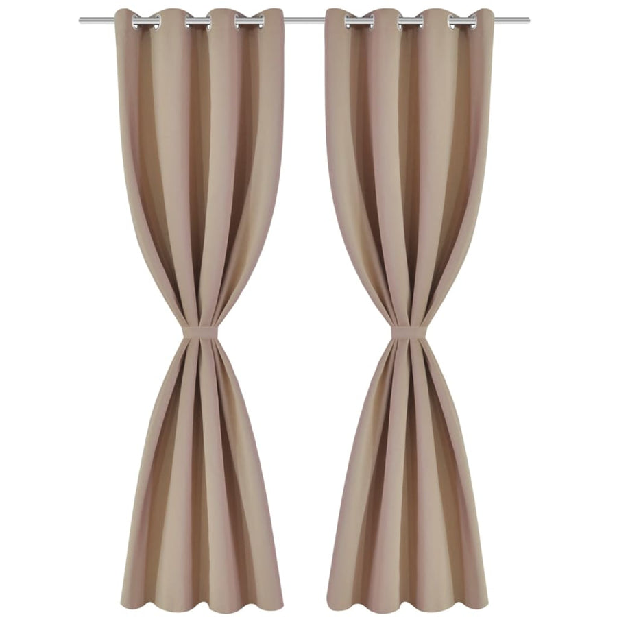 Gordijnen Met Metalen Ringen 135 X 45 Cm Stuks (Creme) 135 x 245 cm Crème