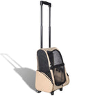 Huisdierentrolley 40x25x55 cm beige inklapbaar