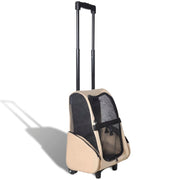 Foldable pet trolley beige