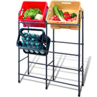 Opbergrek 6 kratten 96x33x116 cm staal donkergrijs