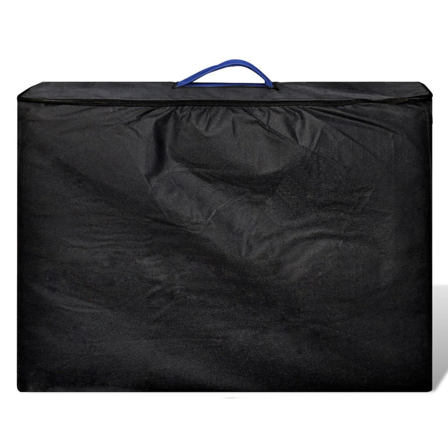 Inklapbare Massagetafel 2 Zones Met Houten Frame () Blauw
