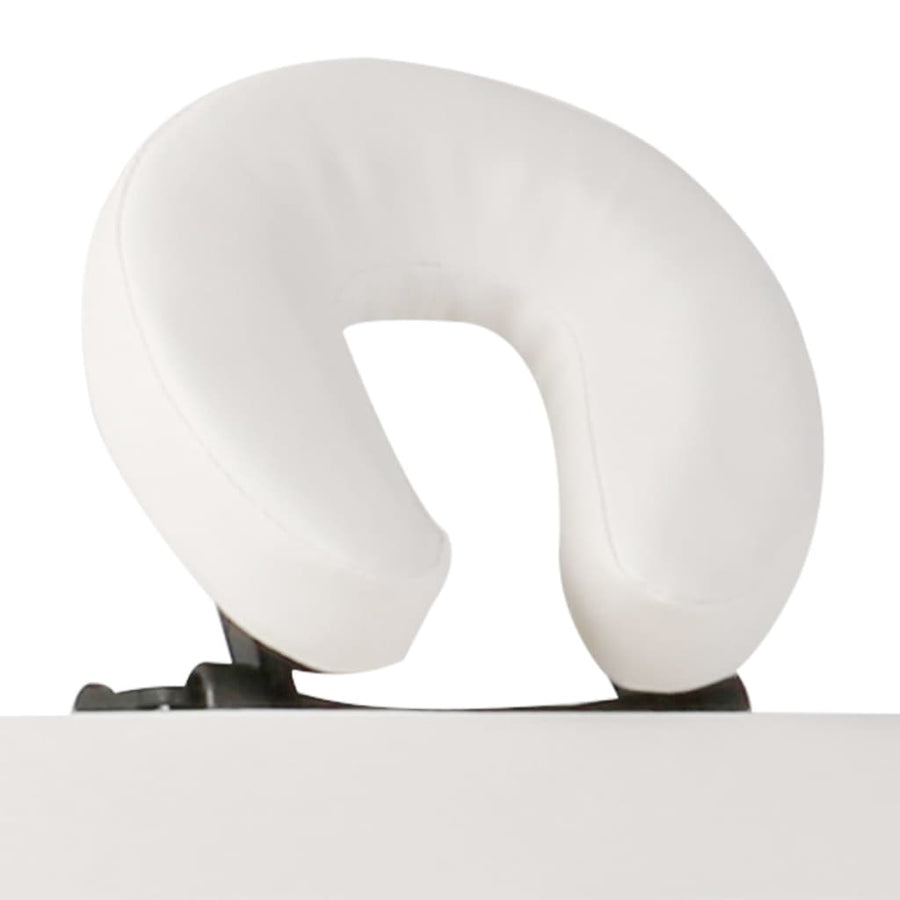 Inklapbare Massagetafel 3 Zones Met Houten Frame (Creme) Crèmewit