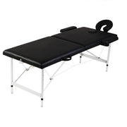 Massagetafel inklapbaar aluminium frame zwart