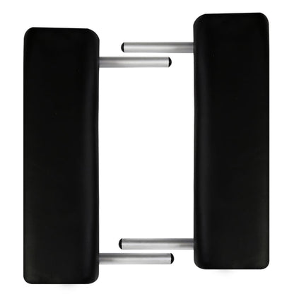 Massagetafel Met 2 Zones Inklapbaar Aluminum Frame Zwart
