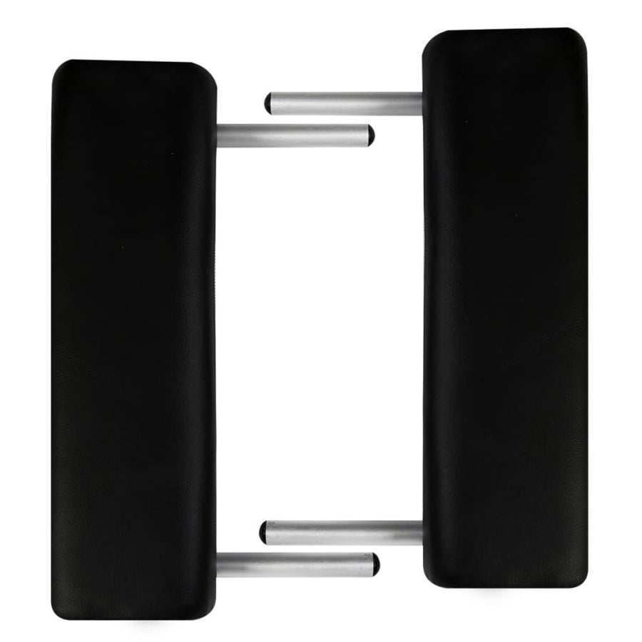 Massagetafel Met 2 Zones Inklapbaar Aluminum Frame Zwart