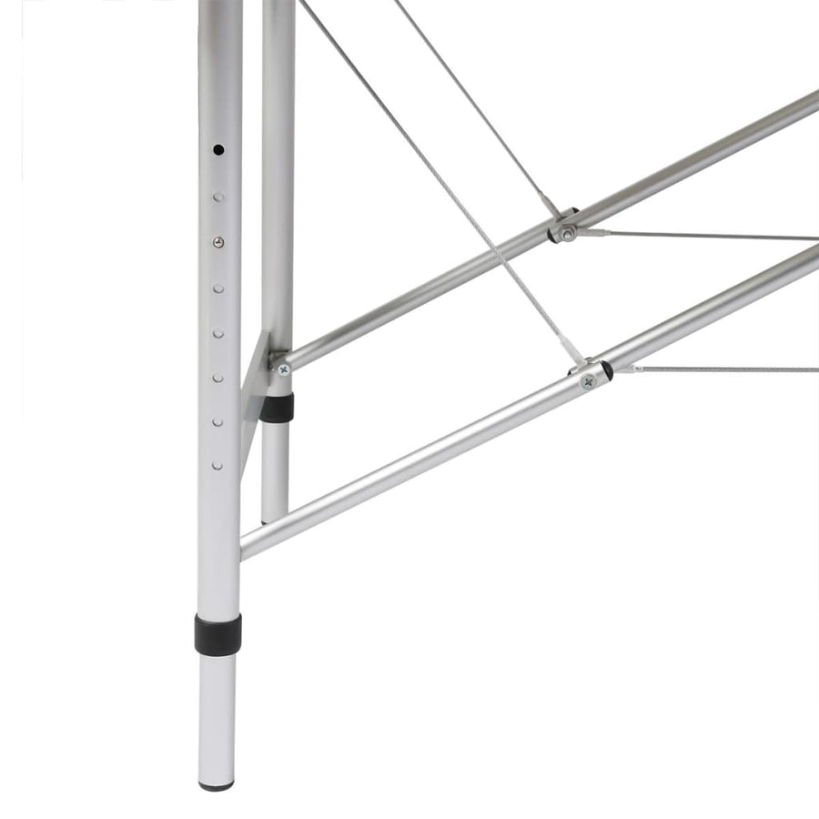 Inklapbare Massagetafel 3 Zones Met Aluminium Frame (Creme) Crèmewit