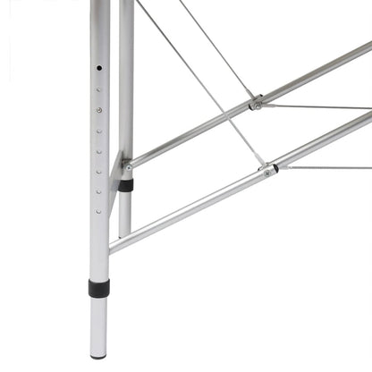 Inklapbare Massagetafel 3 Zones Met Aluminium Frame () Zwart