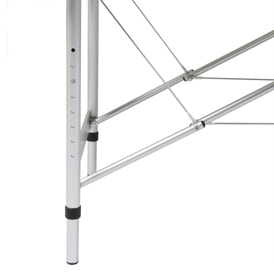 Inklapbare Massagetafel 3 Zones Met Aluminium Frame () Zwart