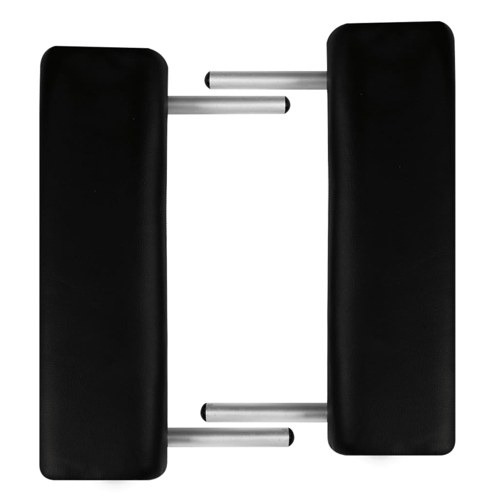 Inklapbare Massagetafel 3 Zones Met Aluminium Frame () Zwart