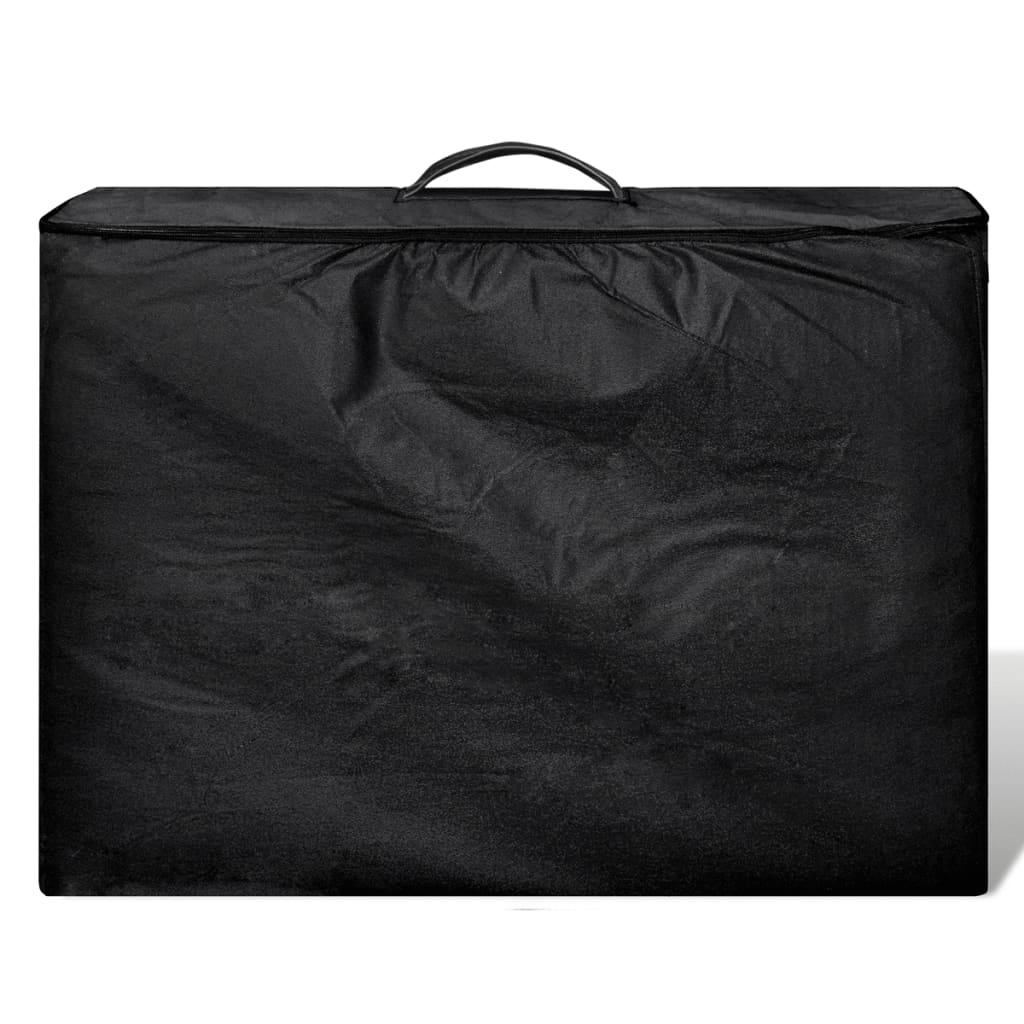 Inklapbare Massagetafel 3 Zones Met Aluminium Frame () Zwart