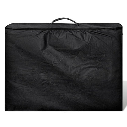 Inklapbare Massagetafel 3 Zones Met Aluminium Frame () Zwart
