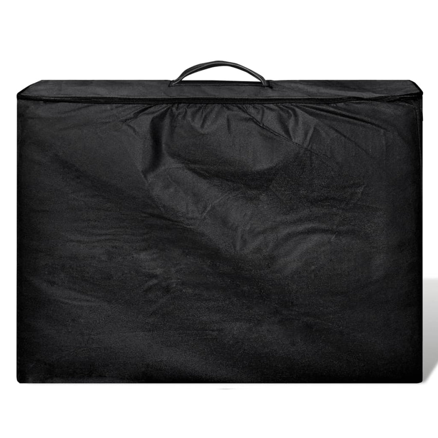 Inklapbare Massagetafel 3 Zones Met Aluminium Frame () Zwart