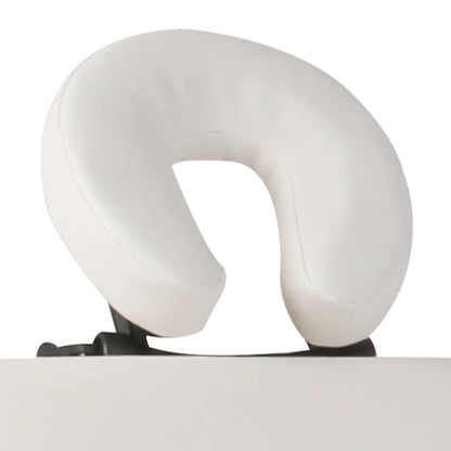 Inklapbare Massagetafel 4 Zones Met Houten Frame (Creme) Wit