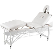 Massagetafel inklapbaar aluminium crèmewit