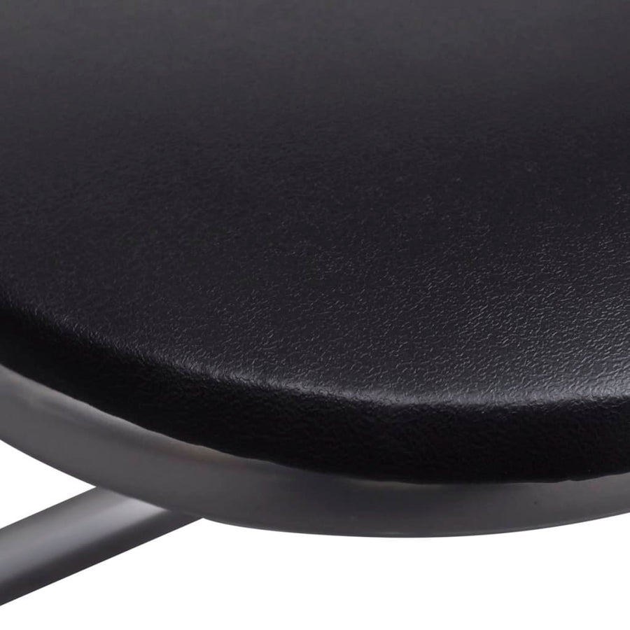 Eetkamerstoelen Inklapbaar 6 St Kunstleer En Staal Zwart