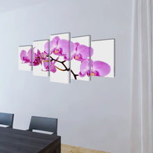Canvas Muurdruk Set 200 X 100 Cm Orchidee