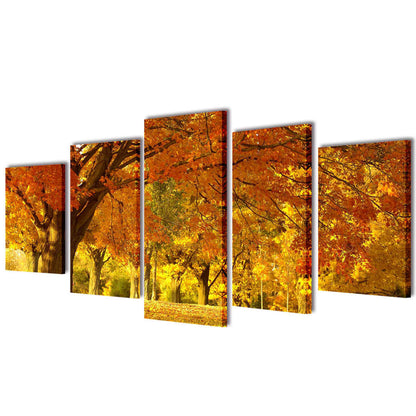 Wandprintset Canvas 100 x 50 cm Esdoorn
