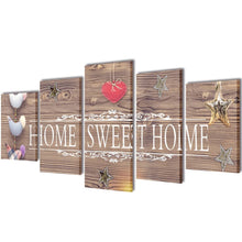 Canvas muurdruk print set home sweet home 100 x 50 cm Home sweet home