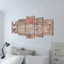 Canvas muurdruk print set home sweet home 100 x 50 cm Home sweet home