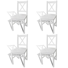 Eetkamerstoelen Grenenhout 4 Wit