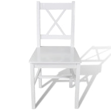 Eetkamerstoelen Grenenhout 4 Wit