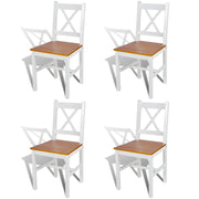 Eetkamerstoelen 4 st grenenhout wit 41.5x45.5x85.5 cm