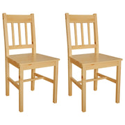 Eetkamerstoelen 2 st massief grenenhout
