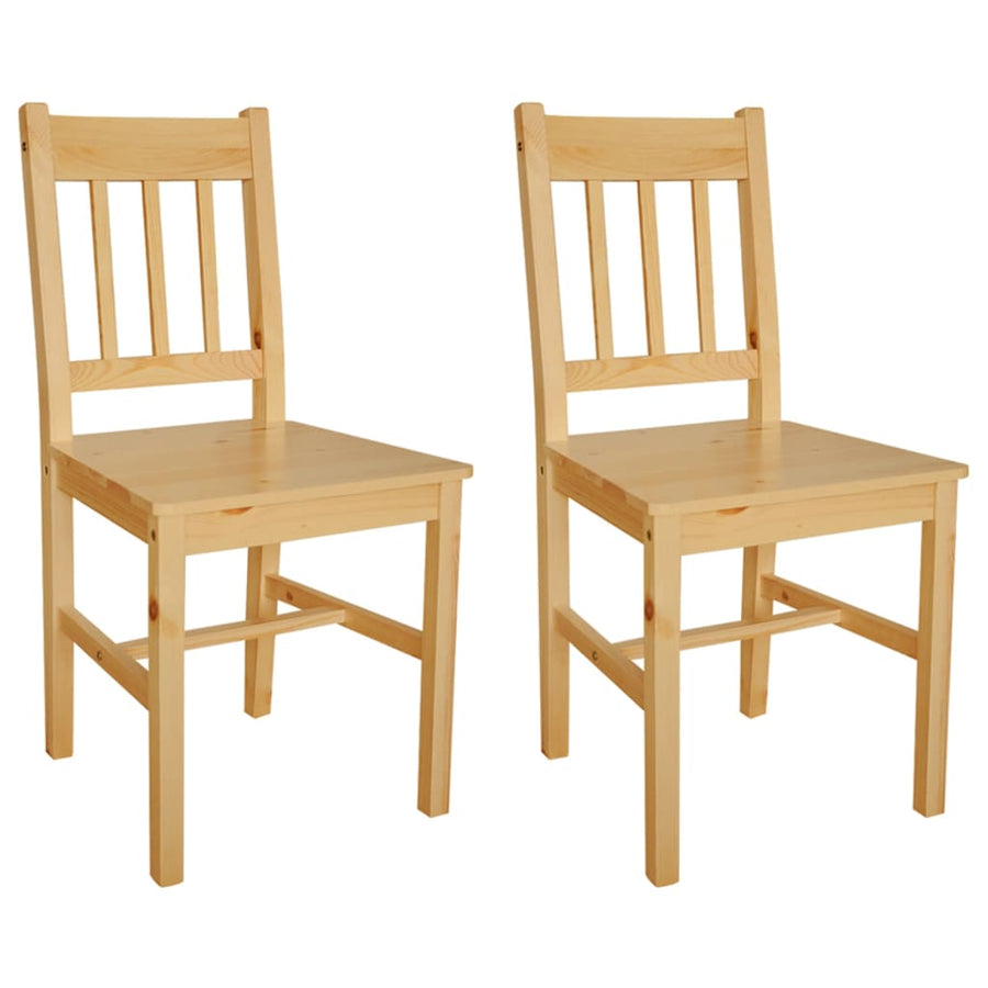 Eetkamerstoelen Grenenhout 2 Beige