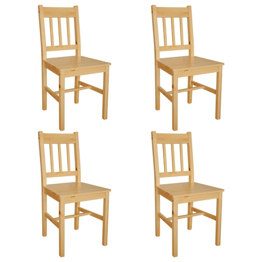 Eetkamerstoelen Grenenhout 4 Beige