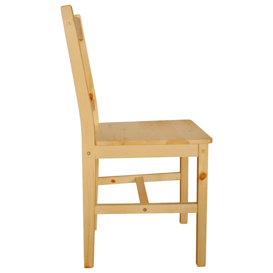 Eetkamerstoelen Grenenhout 4 Beige