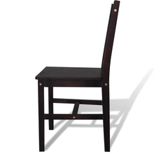Eetkamerstoelen Grenenhout 2 Donkerbruin