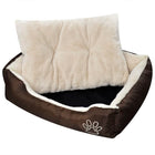 Hondenmand 65x48x18 cm bruin beige