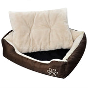 Hondenmand 65x48x18 cm bruin beige
