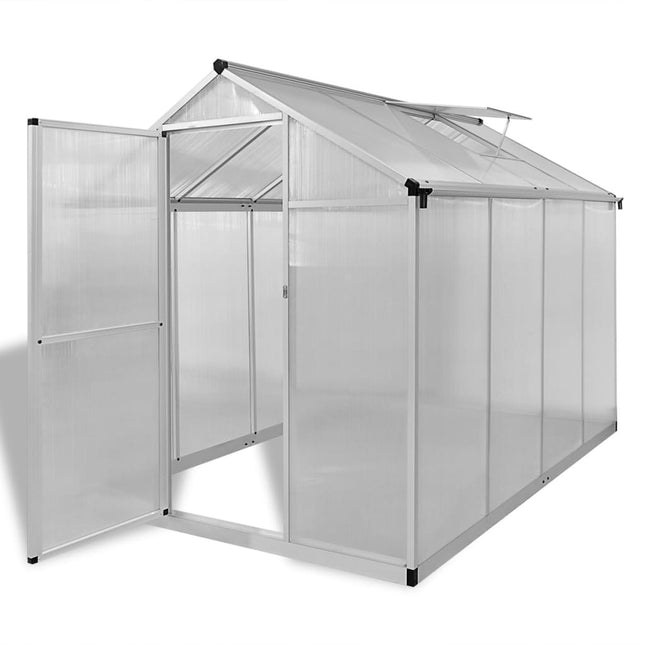 Tuinkas Met Basisframe 4,6 M² Versterkt Aluminium 242 x 190 x 195 cm