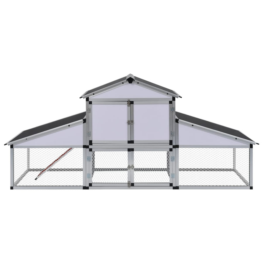 Kippenhok Met Ren En Nestkast Aluminium