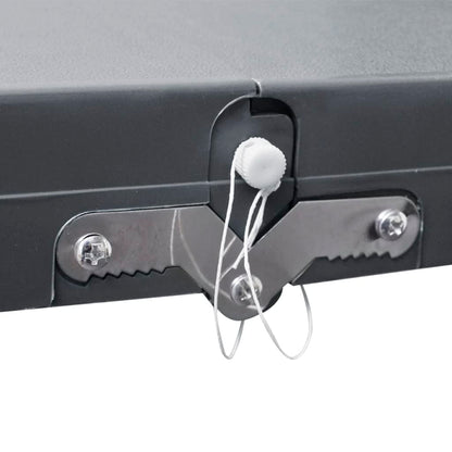 Campingtafel Met Vier Zittingen Inklapbaar Aluminium Grijs Lichtgrijs