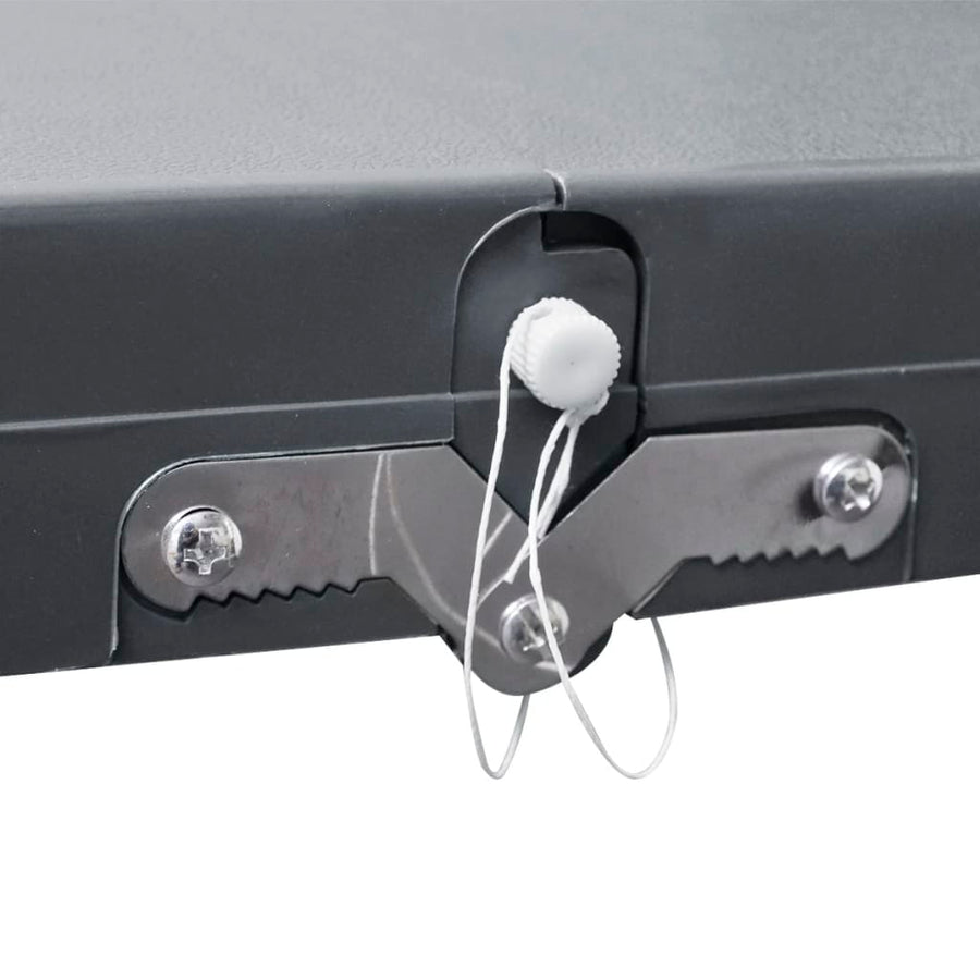 Campingtafel Met Vier Zittingen Inklapbaar Aluminium Grijs Lichtgrijs