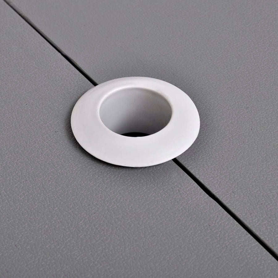 Campingtafel Met Vier Zittingen Inklapbaar Aluminium Grijs Lichtgrijs