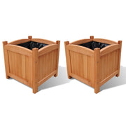 Plantenbak verhoogd 30x30x30 cm massief hout 2 stuks
