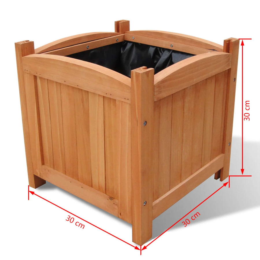 Plantenbakken Verhoogd 30X30X30 Cm Hout Bruin