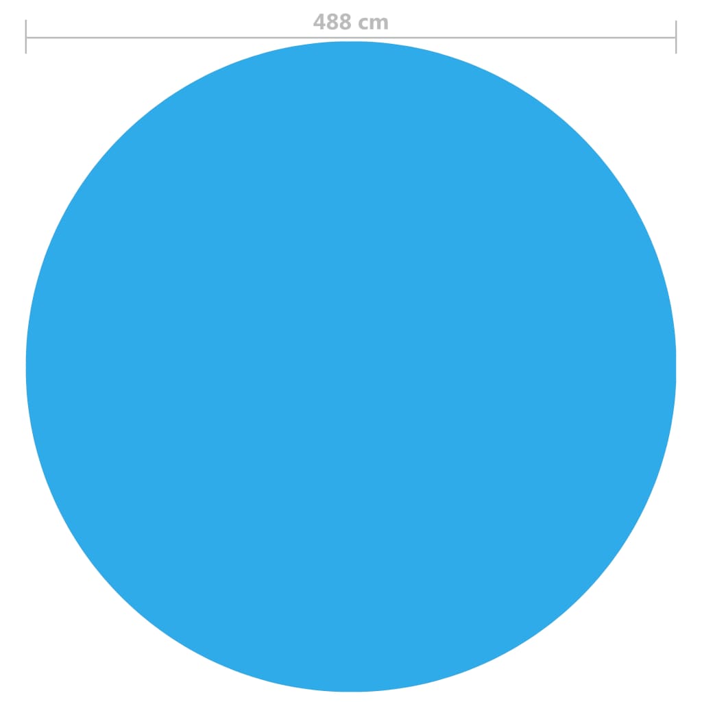 Zwembadzeil rond 488 cm PE blauw Ø 488 cm Blauw