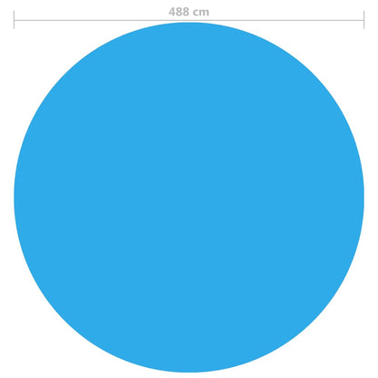 Zwembadzeil rond 488 cm PE blauw Ø 488 cm Blauw